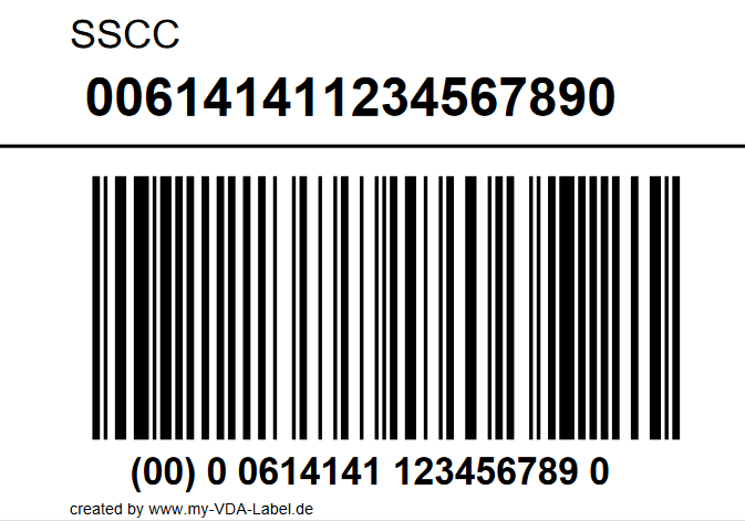 GS1-SSCC/NVE-Label SSCC only